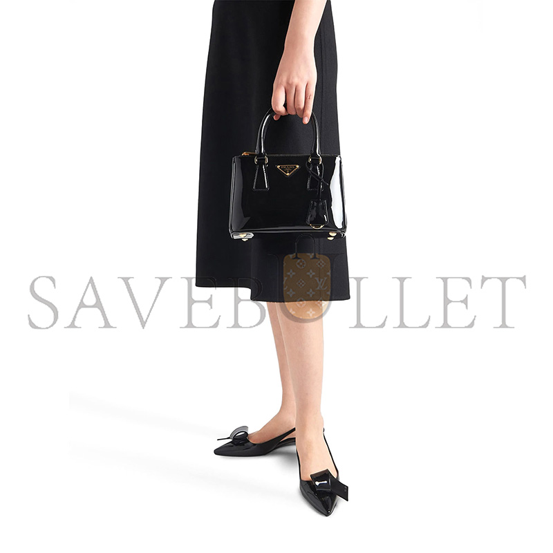 PRADA GALLERIA PATENT LEATHER TOTE BAG 1BA906 (20*15*9.5cm)
